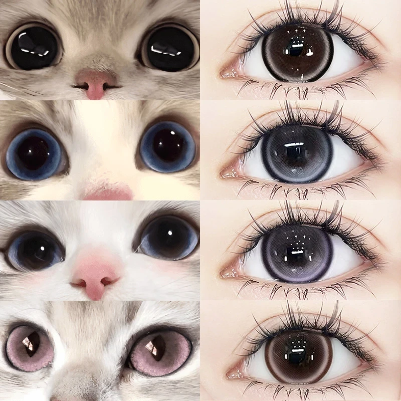 【半年抛6片装】混血芭比珍宝珠黑灰美瞳大直径舒适近视隐形眼镜