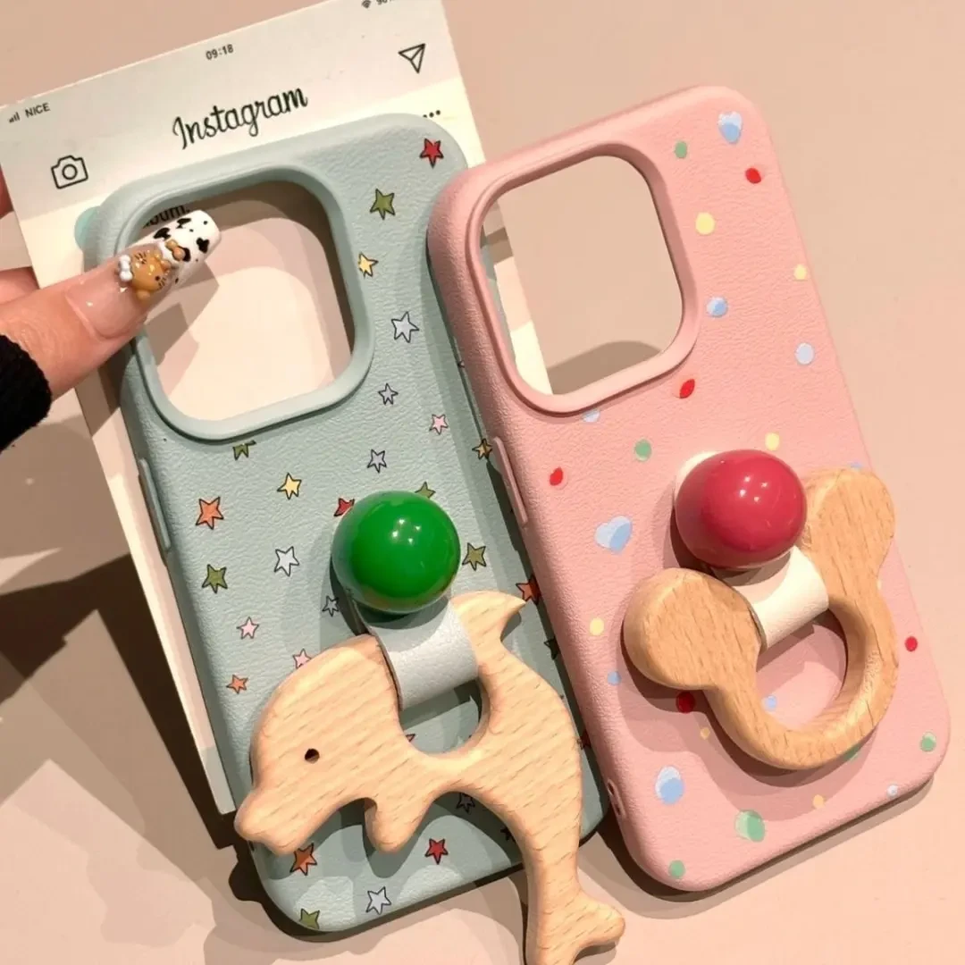 飞虎胜薄荷绿粉底波点米老鼠适用苹果15/16promax手机壳iphone14