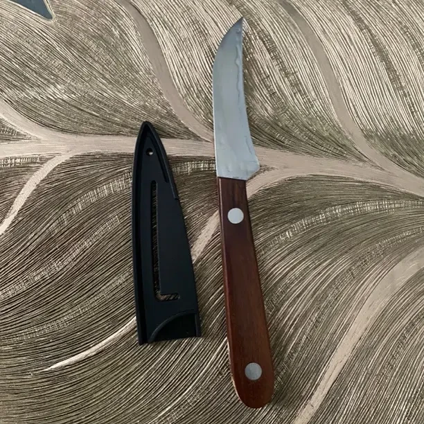 鹰嘴弯刀大马士草钢削皮削水果多巧能