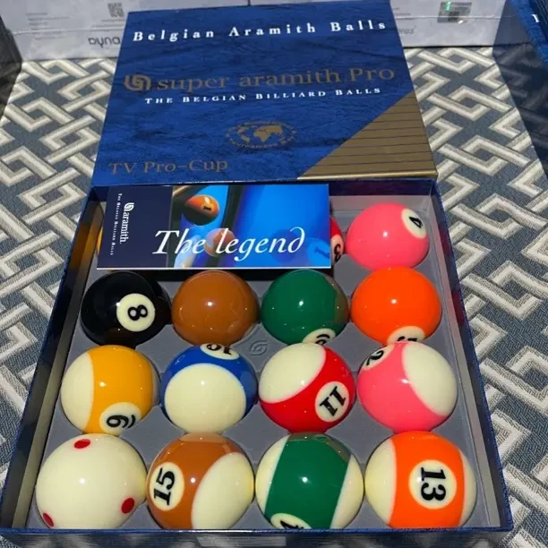 雅乐美TV水晶球A级黑八高酚醛树脂中式耐打台球正品带塑封