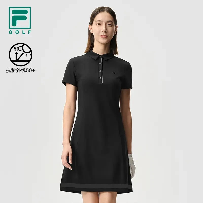 Fila/斐乐欧若风女子夏季款【透气速干POLO领连衣裙】运动休闲