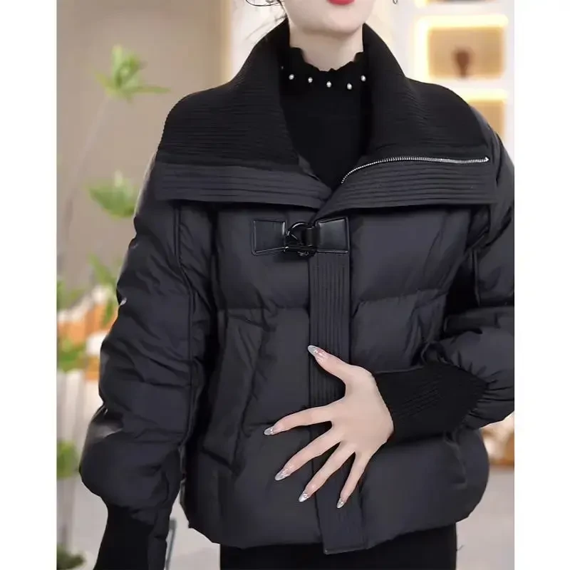 短款免洗【羽绒服】时尚百搭网红显瘦保暖休闲韩版翻领冬天防寒外套