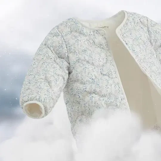 女童冬装A类防水外套女宝宝印花保暖上衣