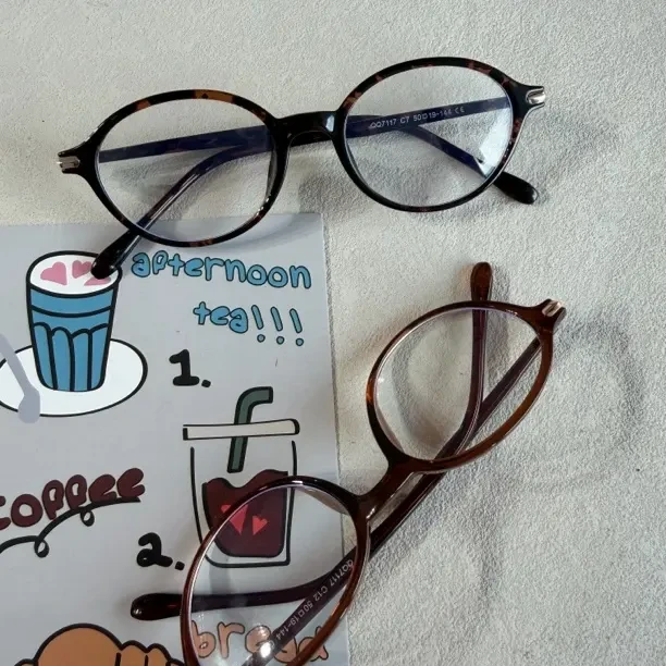 QQ麻薯| 露思同款椭圆小框书呆子眼镜可配近视度数