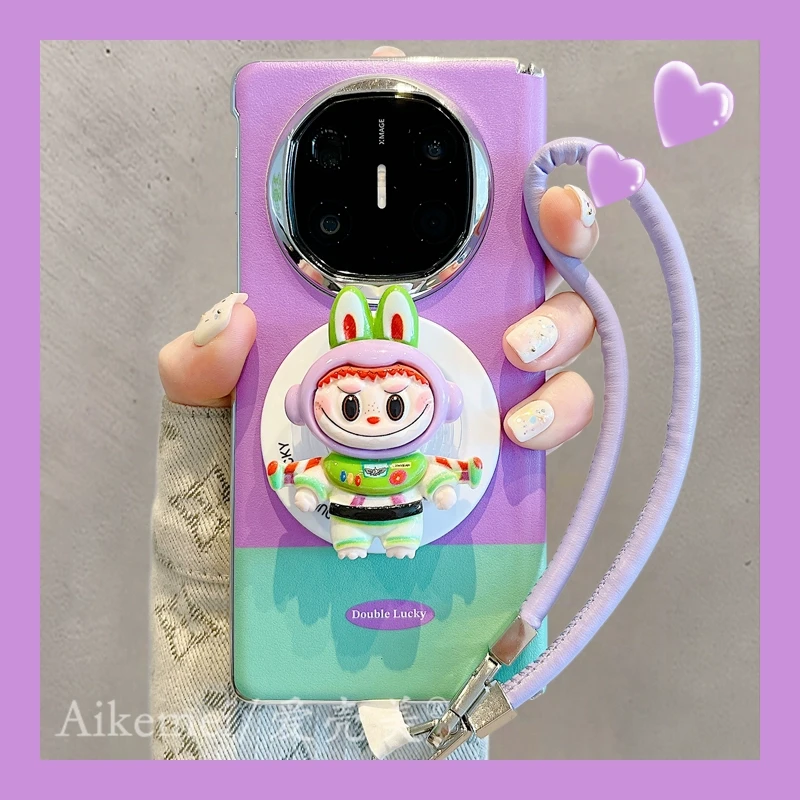 适用华为mateX6折叠屏手机壳matex5典藏版可爱巴斯matex3磁吸支架