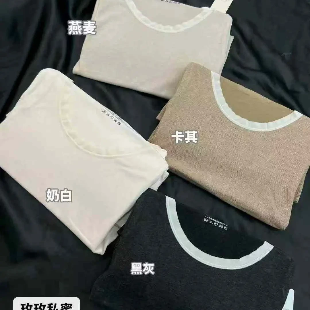 8789女士醋酸羊毛圆领长袖针织打底上衣