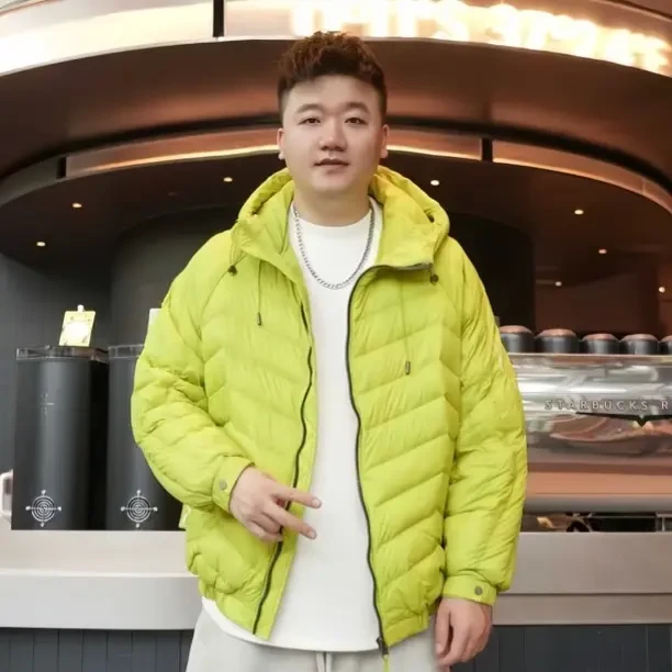 LKT.NINE冬季排骨羽绒服90白鸭绒轻薄宽松连帽羽绒服外套潮77952