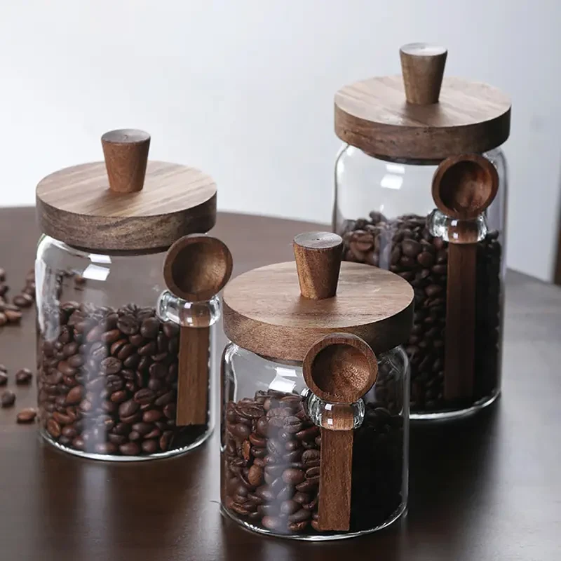 玻璃罐密封罐咖啡豆保存罐茶叶罐花茶透明瓶家用储物储存罐腌菜