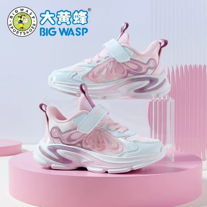 大黄蜂女童鞋子儿童运动鞋秋季2024新款透气中大童女孩休闲跑步鞋