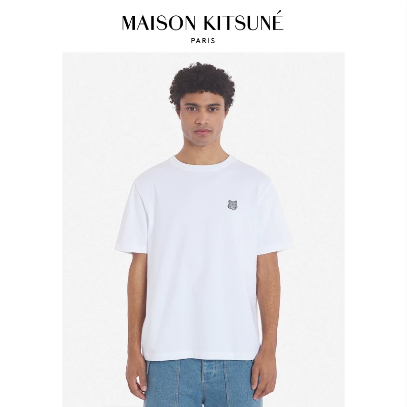 【魏大勋同款】Maison Kitsune春夏大胆玩色狐狸圆领T恤