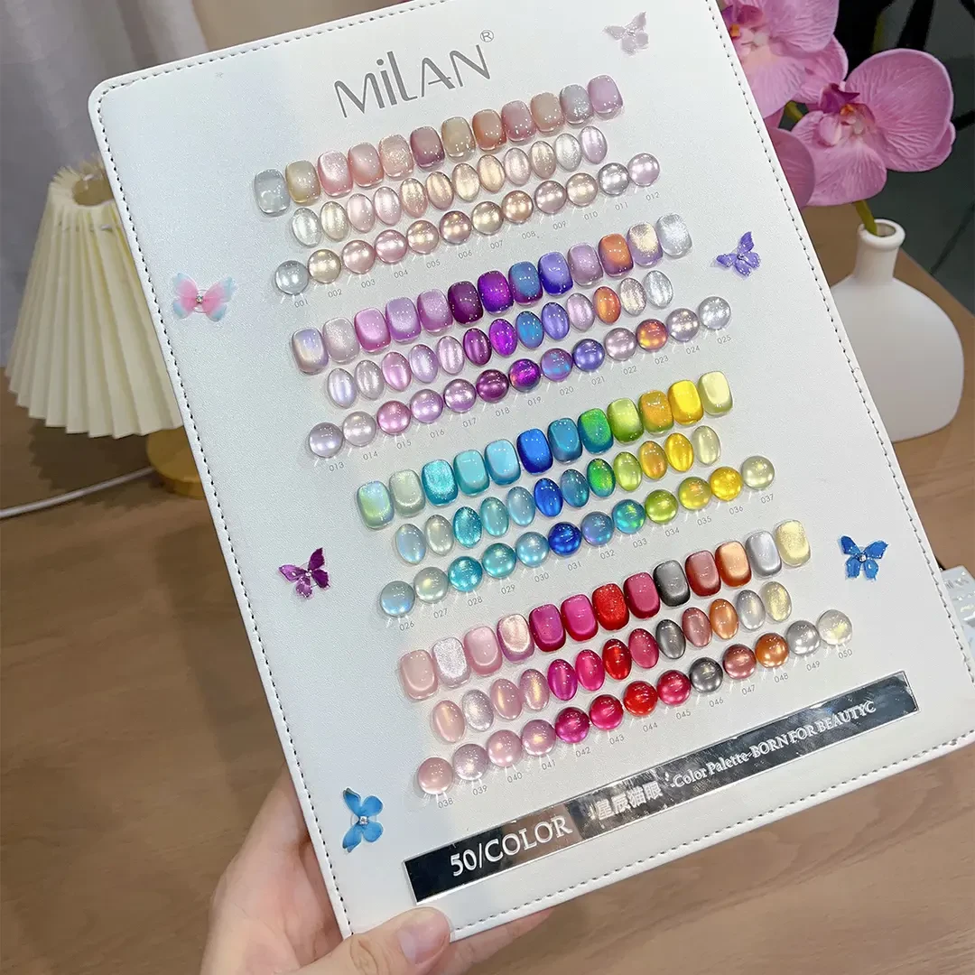 整套【月落星辰】50色爆闪套装玻璃珠猫眼指甲油胶美甲店专用