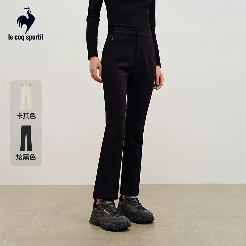 【金标】乐卡克法国公鸡女款休闲弹力针织运动裤L241WCND0144