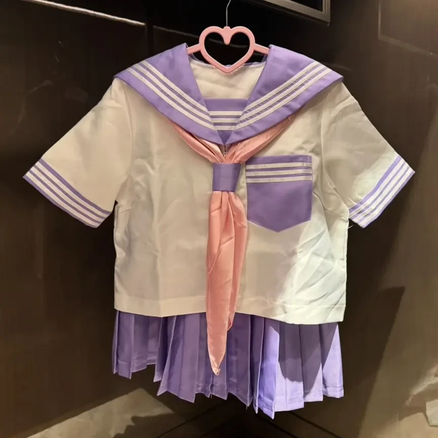【现货秒发】Bodyline日牌全新水手服套装满襟套装jk制服紫色粉领巾