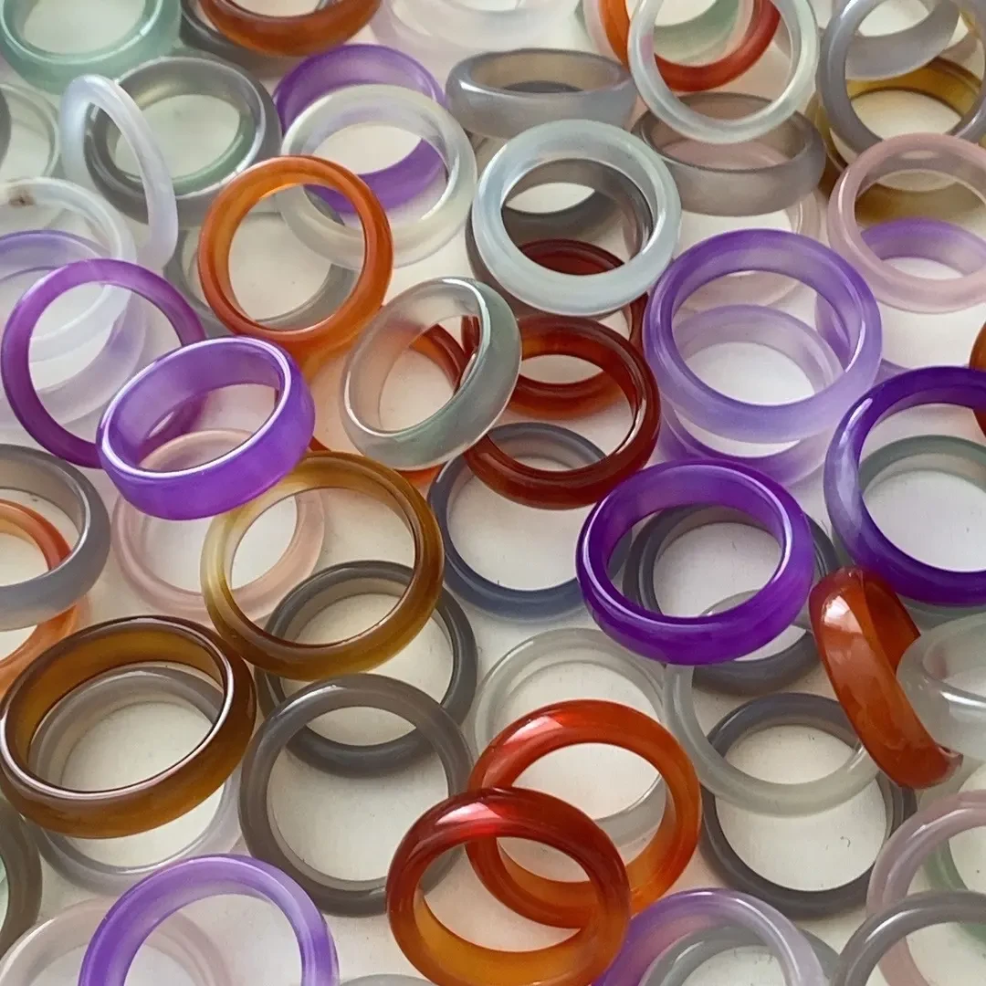 玛瑙戒圈色男女款直播间挑选