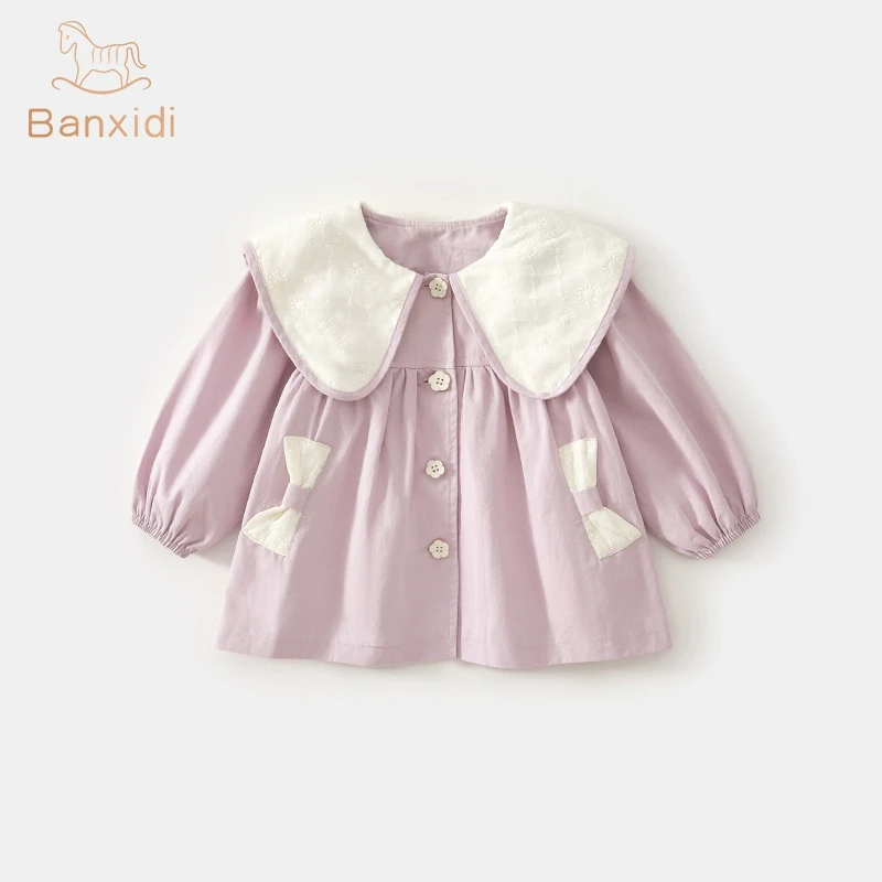 班喜迪女童外套春秋新款洋气儿童风衣时髦春装宝宝公主春季小童装