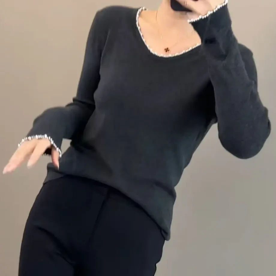 今年流行穿搭2025秋冬新款温柔风显瘦毛针织衫网红打底衫长袖上衣