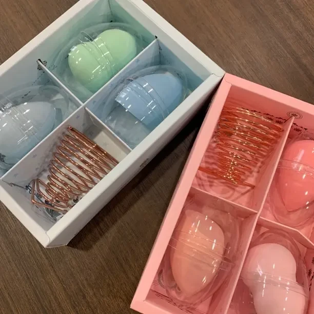 水滴美妆蛋干湿两用泡水大上妆不吃粉附收纳盒便携防水防汗海绵