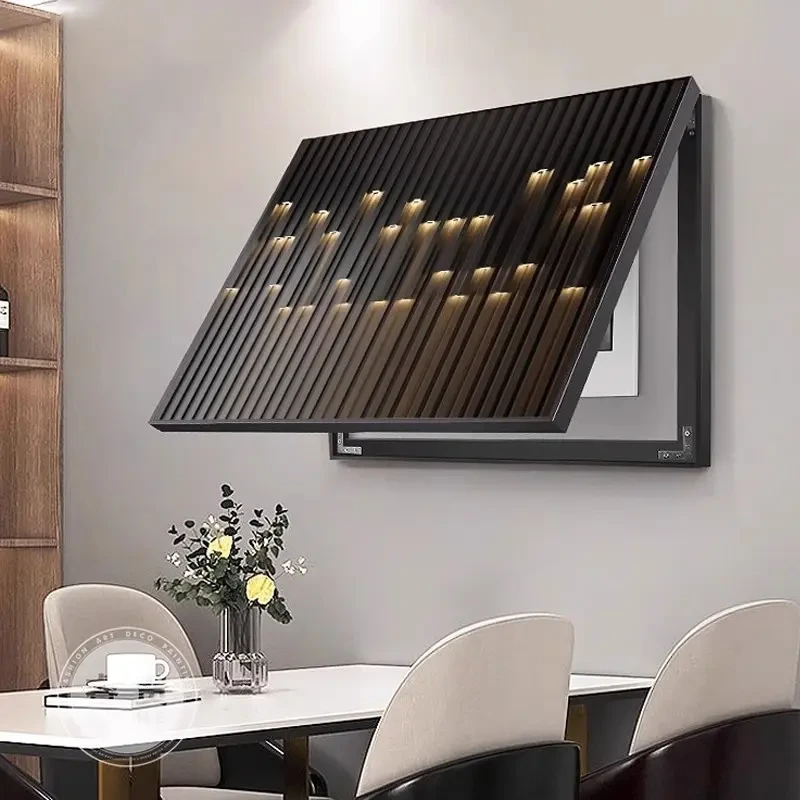 现代简约轻奢电表箱装饰画2025新款配电箱遮挡电闸强弱开关盒挂画