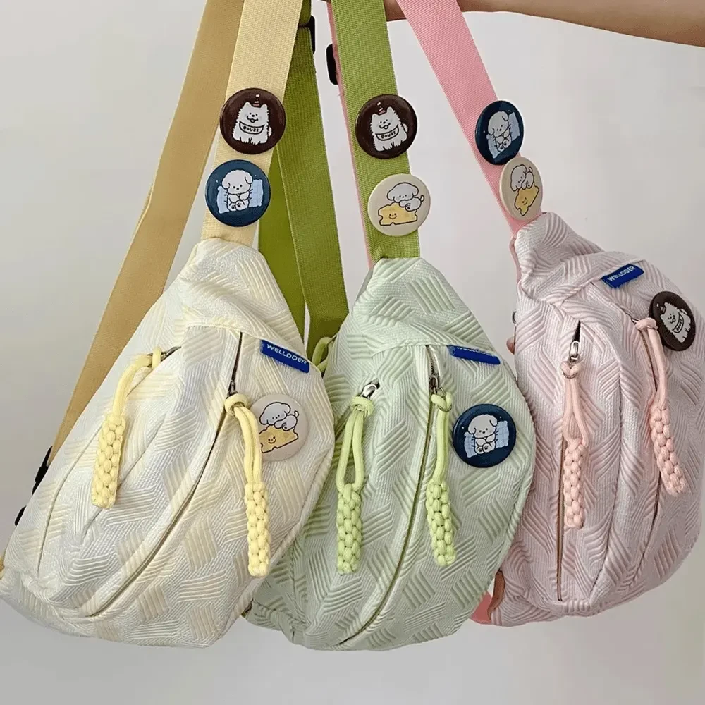 夏天可爱斜挎包女小包2025新款手机包胸包包女式饺子运动骑行背包