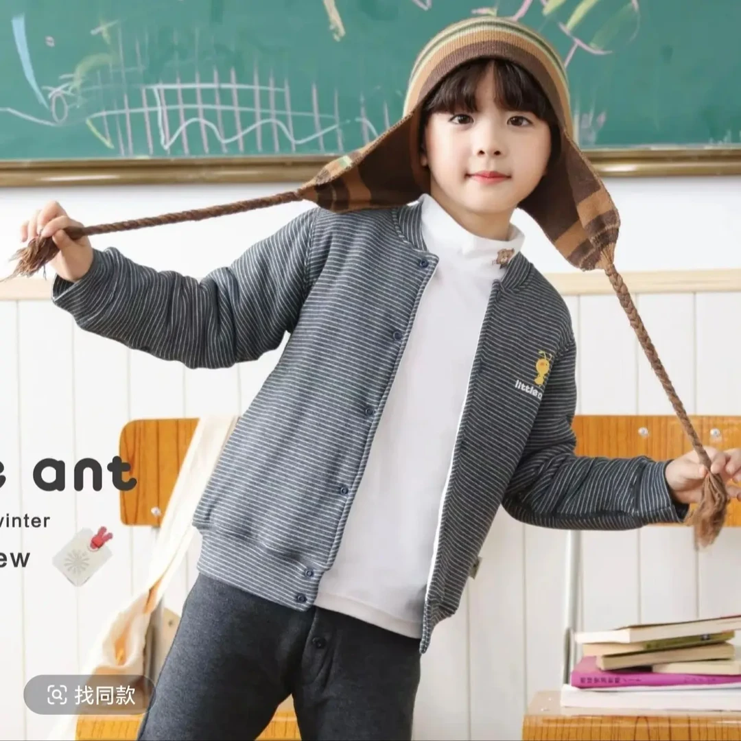 25年新款 益友小蚂蚁四层羊绒蚕丝校服神器开衫