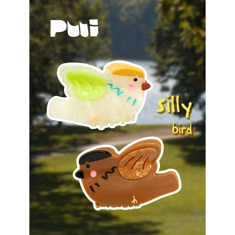 Puui原创生活可爱抓夹醋酸发夹搞怪发抓多发量盘发夹鲨鱼夹ins女