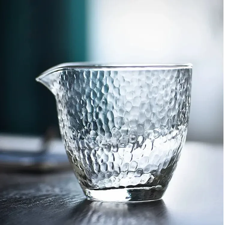 家用高档手工锤纹耐热高硼硅玻璃大号公道杯茶海分茶器C58