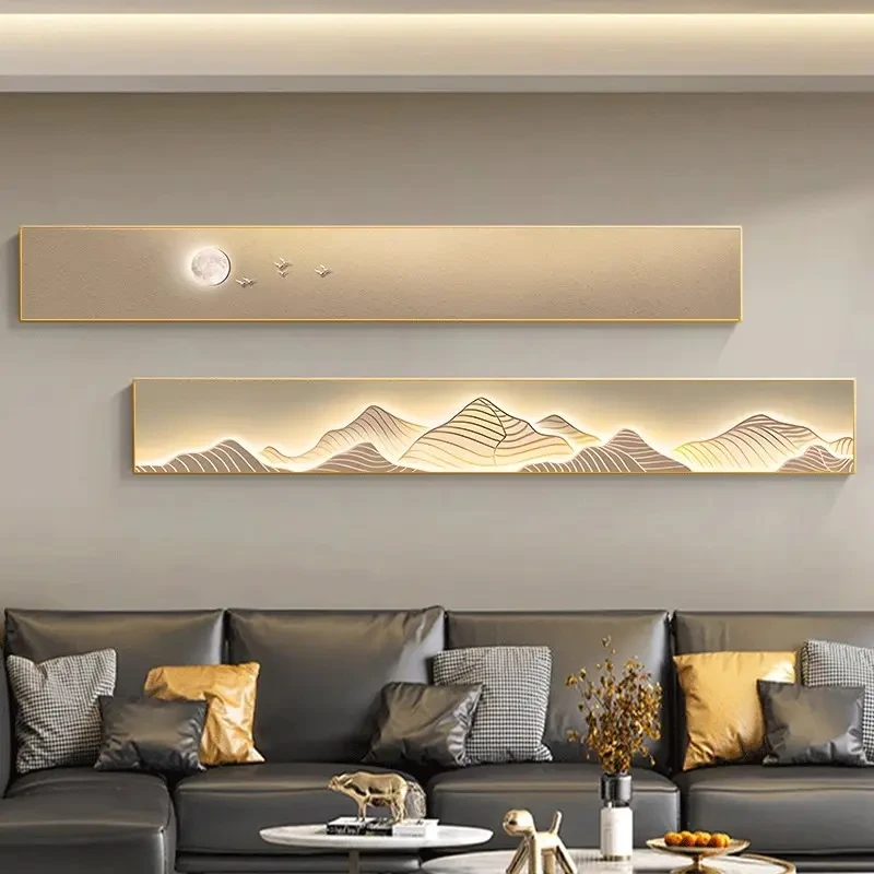 背有靠山卧室床头轻奢酒店民宿装饰画背景墙挂画日照金山客厅挂画