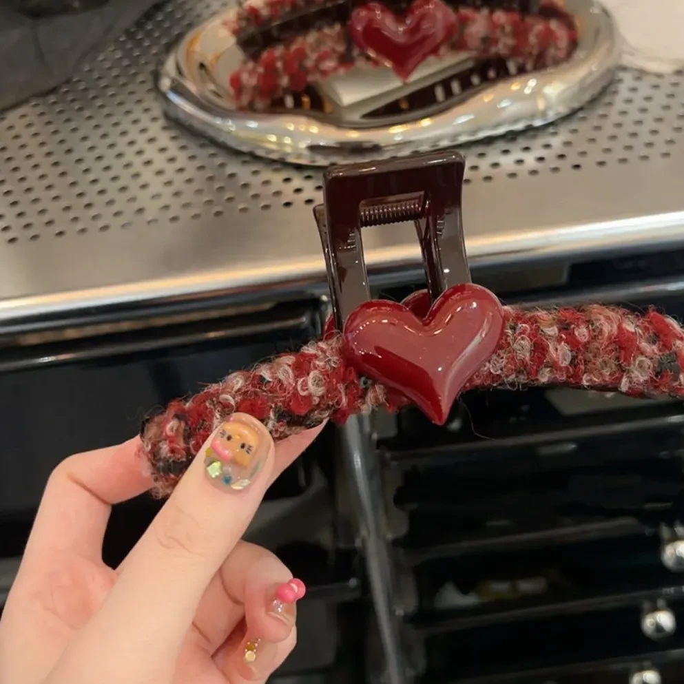 韩国超美红色爱心抓夹