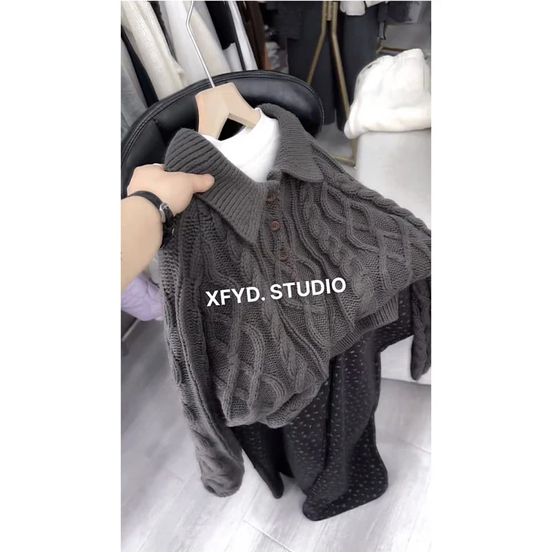 2025秋冬季穿搭新款爆款女百搭设计感慵懒时尚减龄长袖百搭针织衫