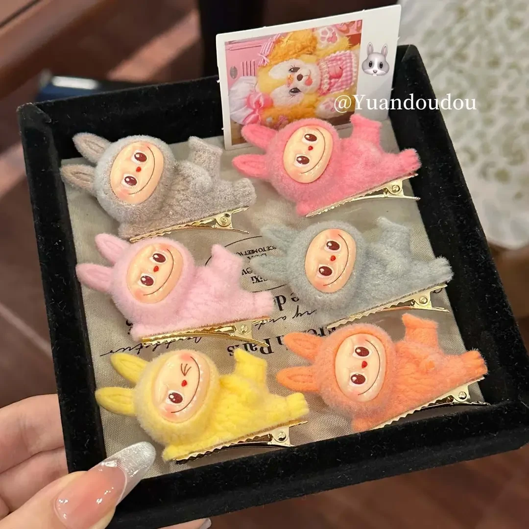 小公仔躺姿发夹可爱少女心侧边刘海夹子卡通发饰发卡女H234