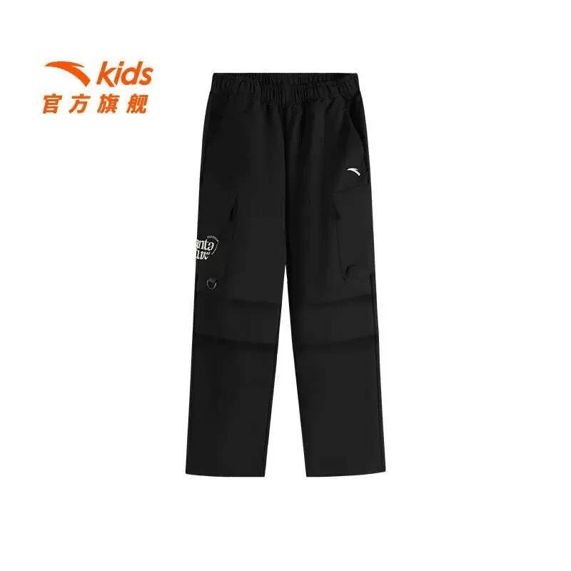 【女童专享价】儿童男大童装冬季梭织运动长裤户外工装裤352446507N