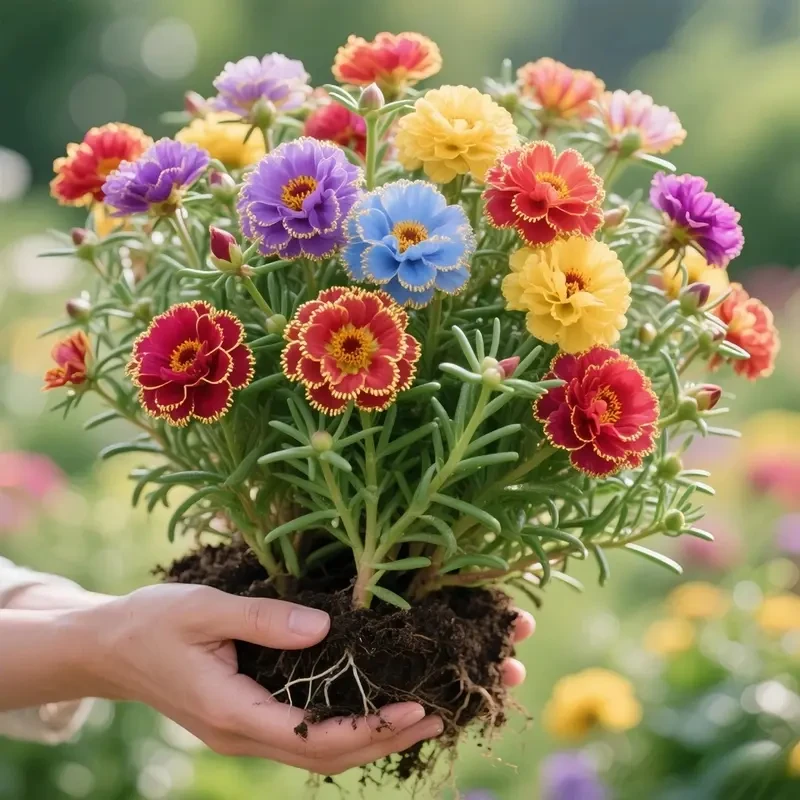 五彩进口重瓣太阳花苗混色四季开花植物阳台花卉绿植多年生金边
