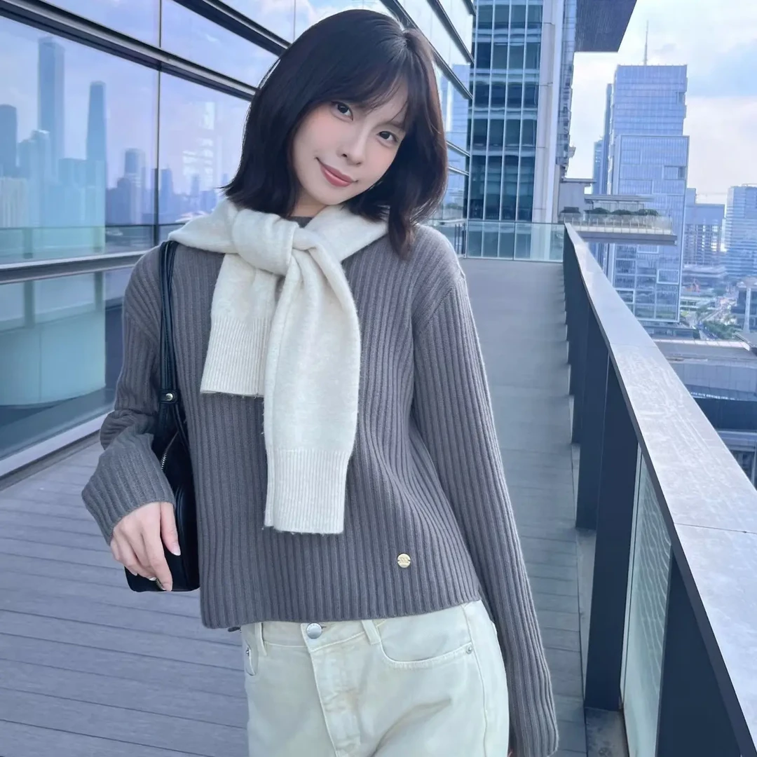 mithworld经典坑条羊毛衫