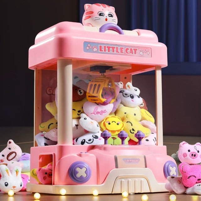 圣诞礼物家用抓娃娃机大号儿童玩具夹公仔迷你小型扭蛋圣诞节礼物