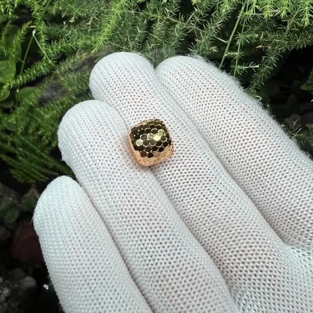 铜合金吊坠 铜合金吊坠【龙之逆鳞】金色文玩隔珠11×10mm