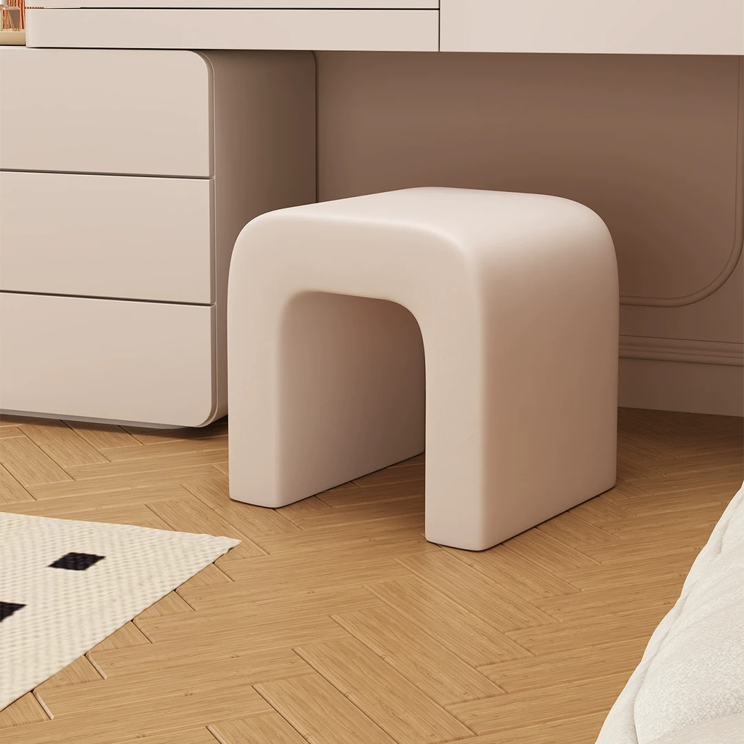 奶油风化妆凳女生卧室专用梳妆台凳子轻奢高级化妆椅子网红美甲凳