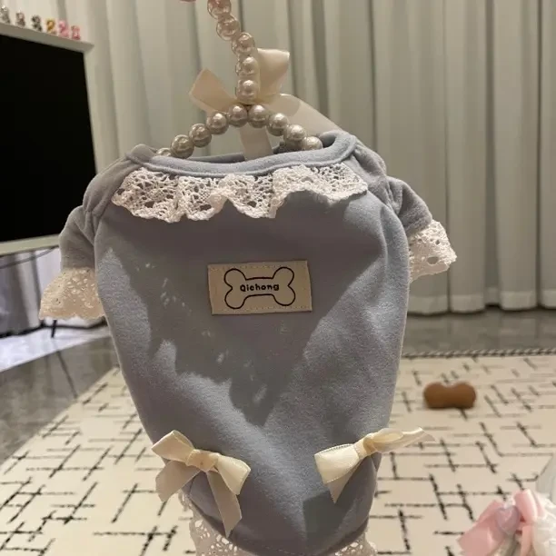 宠物纯色娃娃领基础款打底T恤猫咪比熊狗适用宠物衣服