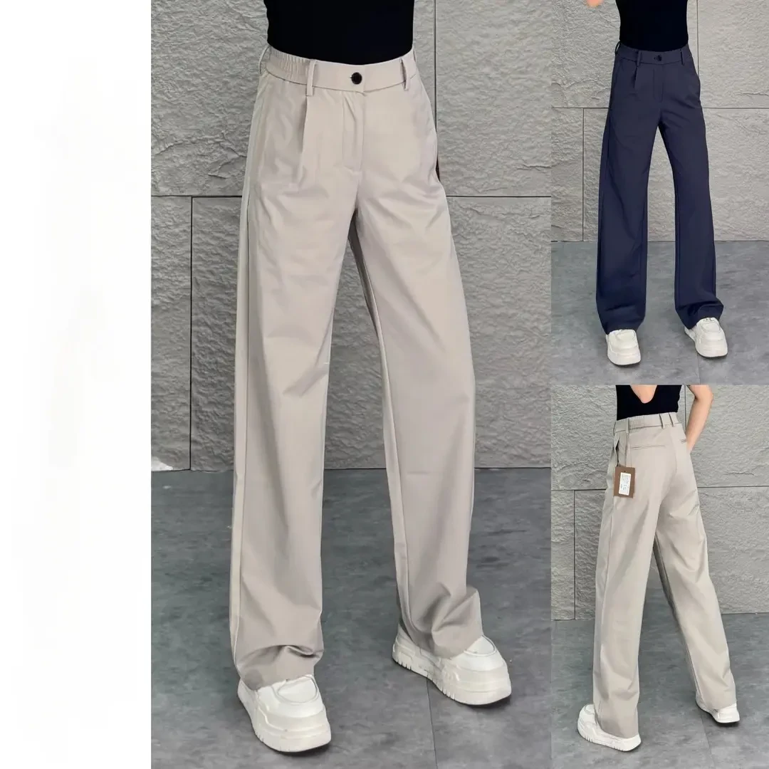 轻奢高品质时尚男款休闲裤百搭潮流纯色静版洋气简约潮流直筒设计