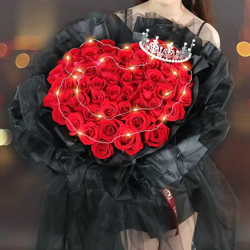 红玫瑰生日花束全国连锁鲜花订购同城配送花店附近团购速递送上门