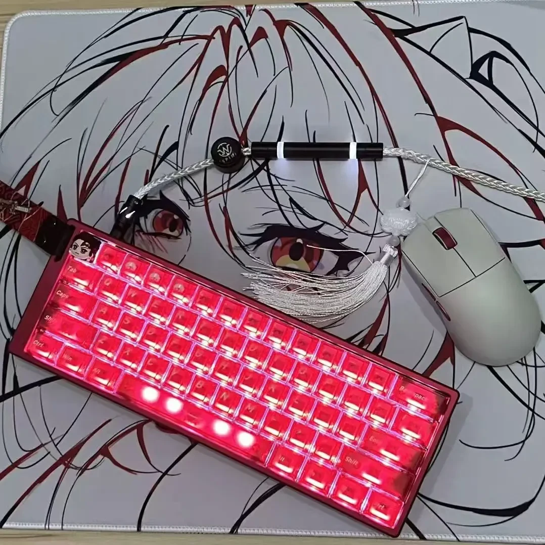 【DIY键盘】限定雾透爱心键帽适配磁轴键盘机械DIY高颜值透光ins