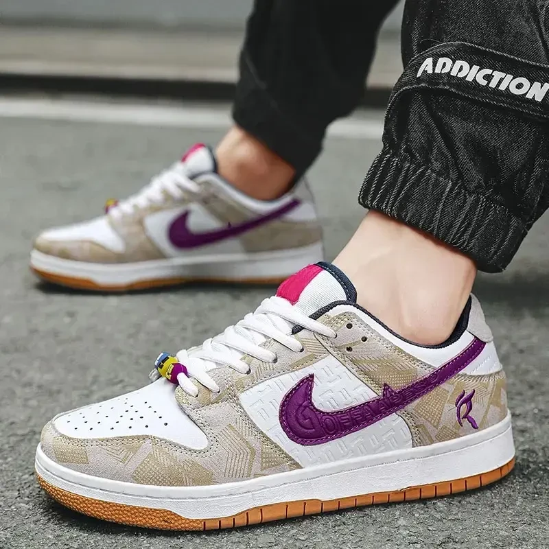 夏季正版aj男白紫鸳鸯低帮板鞋空军三太子敖丙dunk运动鞋