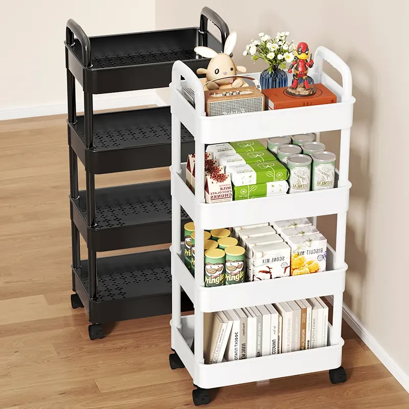 【厨房收纳置物架】多层收纳架小推车床头柜书架浴室卫生间货架架子
