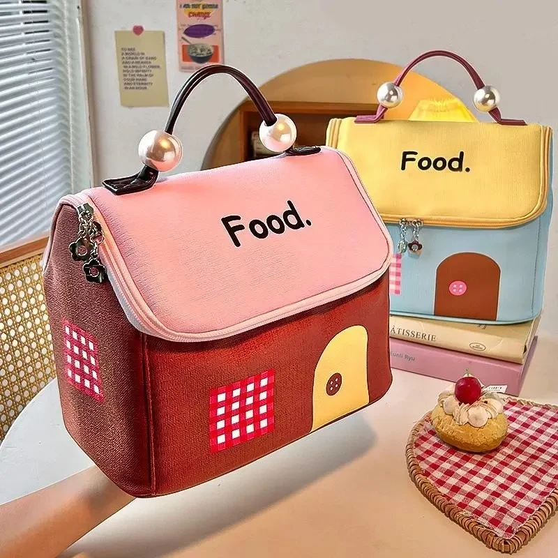 多巴胺小房子化妆包女大容量分区手提2025新款防水旅行便携收纳袋