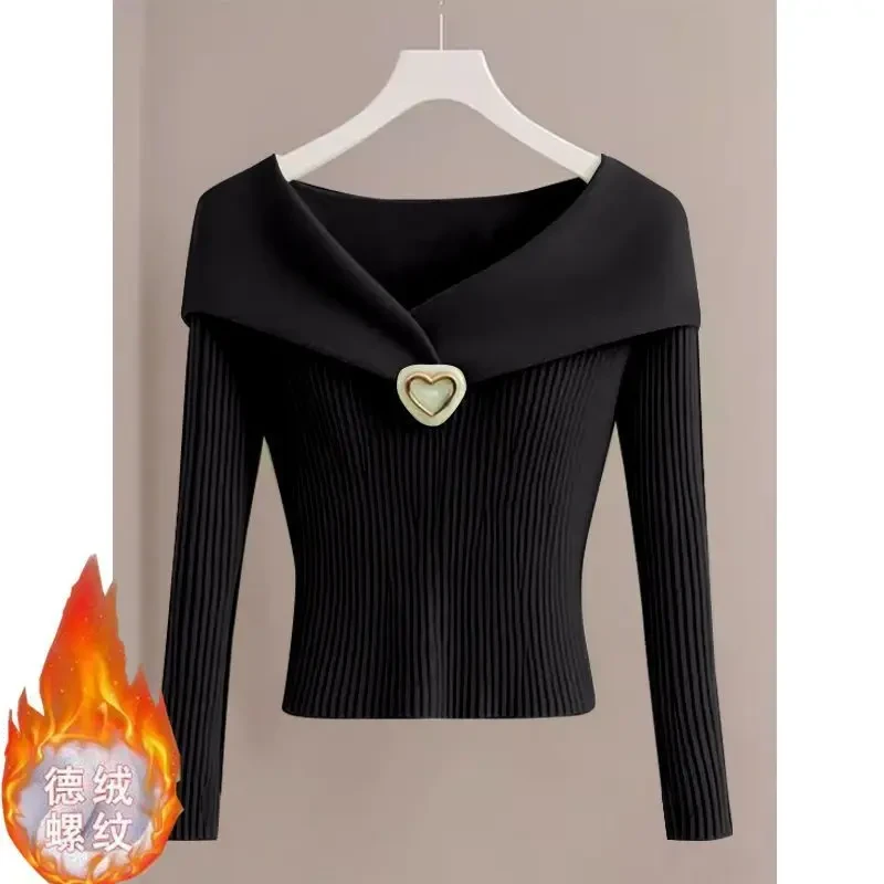 2025新款洋气时尚高级感别致法式长袖上衣女装设计感小香风气质潮