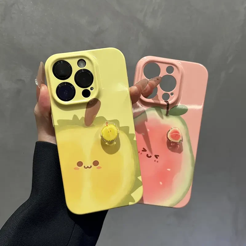 适用趣味旋转芭乐榴莲苹果16iPhone15菲林手机壳华为vivoppo小米