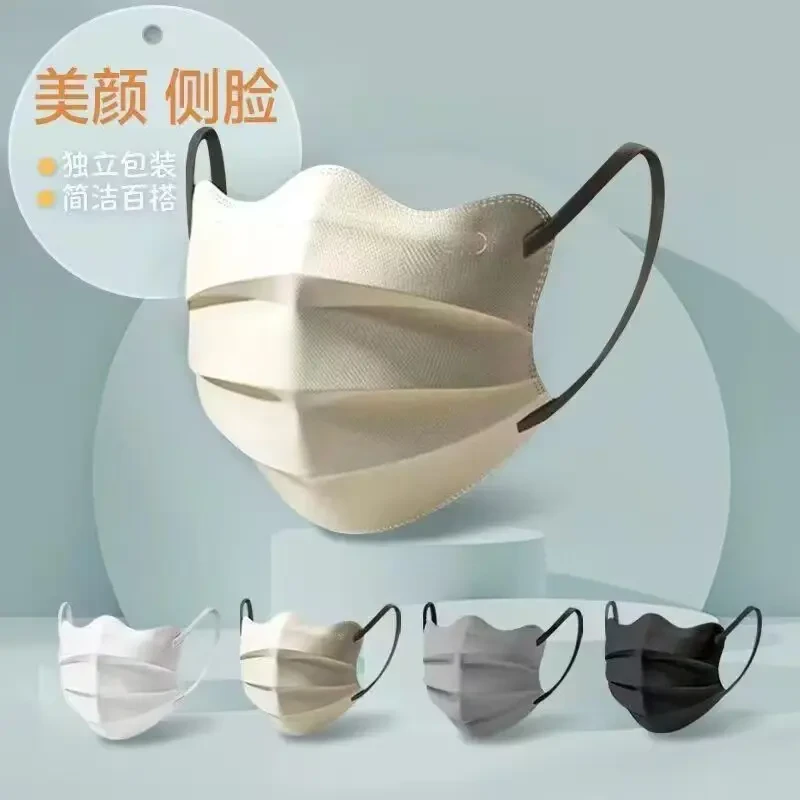 网红韩版时尚口罩夏季透气一次性薄款高颜值蝶形学生口罩显脸小款