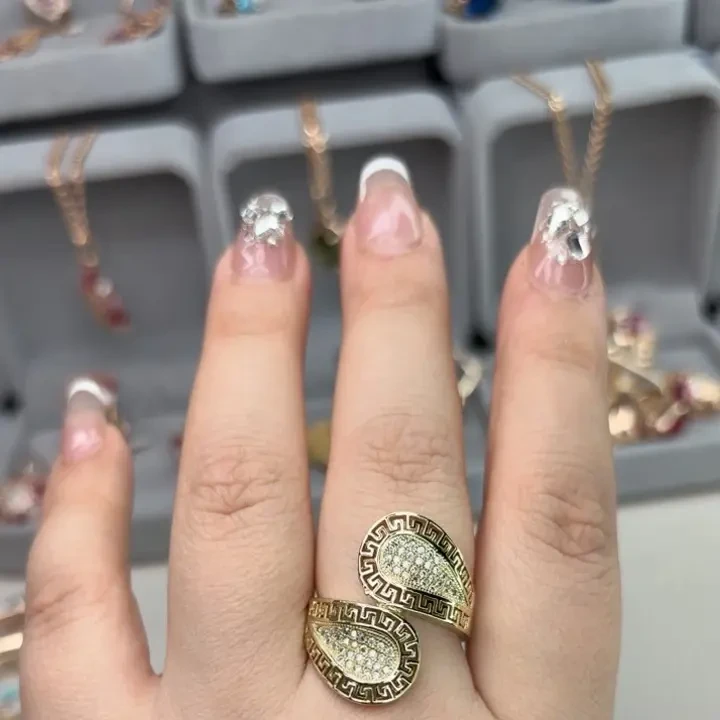 铜合金戒指 指环铜合金戒指小众时尚轻奢风