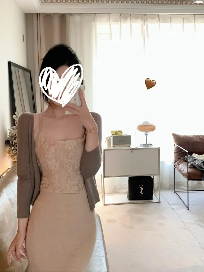 早秋慵懒风蕾丝绣花休闲套装女装轻熟三件套吊带开衫半身裙