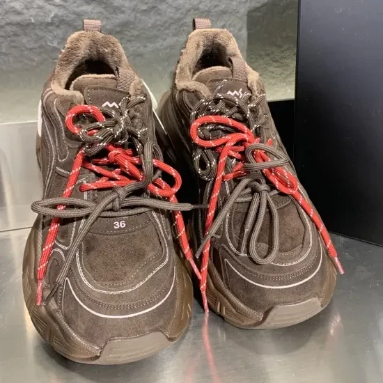 大棉运动鞋休闲鞋漆皮老爹鞋做旧迷彩