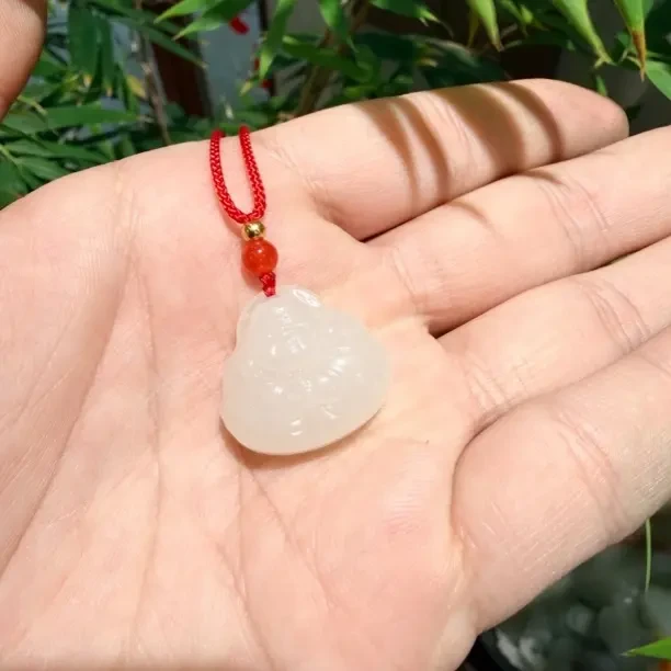 佛公白玉宝宝佛玉坠挂件